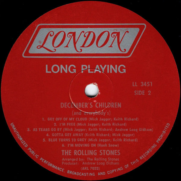 The Rolling Stones : December's Children (And Everybody's) (LP, Album, Mono)