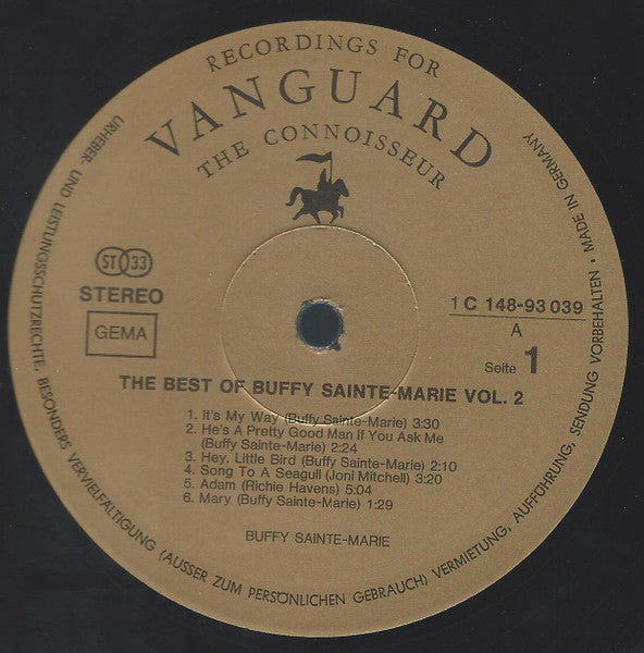 Buffy Sainte-Marie : The Best Of Buffy Sainte-Marie Volume 2 (2xLP, Comp)