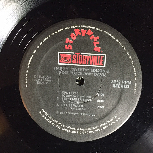 Eddie "Lockjaw" Davis, Harry "Sweets" Edison*, John Darvilles Quartet With Kenny Drew : Vol. 1 (LP, Album)