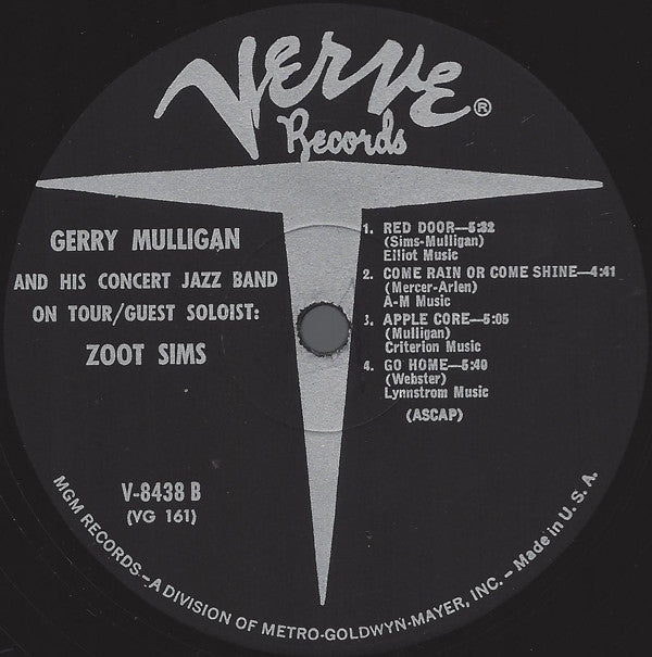 Gerry Mulligan And The Concert Jazz Band* Guest Soloist: Zoot Sims : Gerry Mulligan And The Concert Jazz Band On Tour (LP, Album, Mono)
