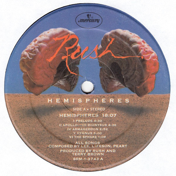 Rush : Hemispheres (LP, Album, RE)