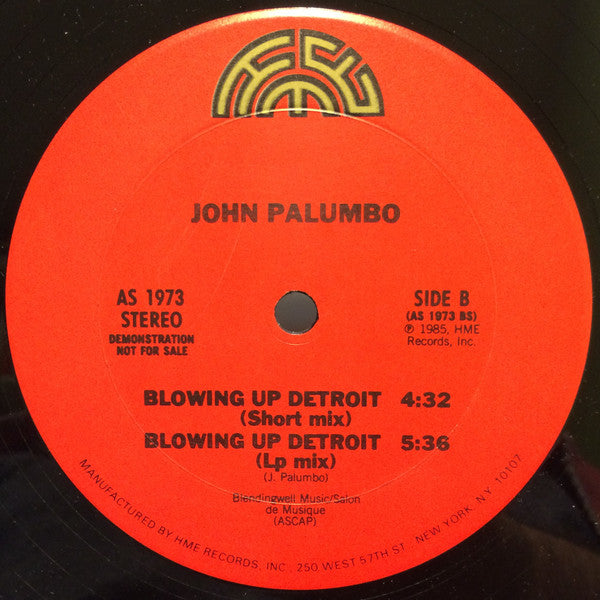 John Palumbo : Blowing Up Detroit (12", Promo)