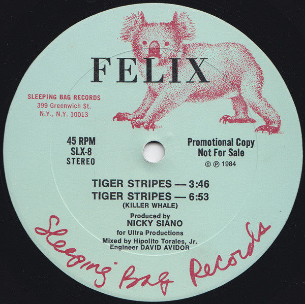 Felix (2) : Tiger Stripes (12", Promo)