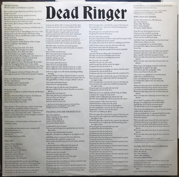 Meat Loaf : Dead Ringer (LP, Album, Promo, KM )