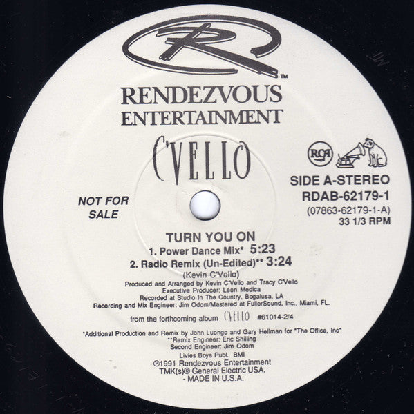 C'Vello : Turn You On (12", Promo)