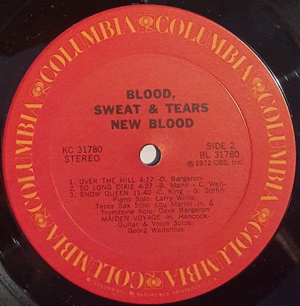 Blood, Sweat & Tears* : New Blood (LP, Album, Pit)