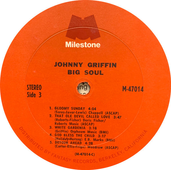Johnny Griffin : Big Soul (2xLP, Comp, Pit)
