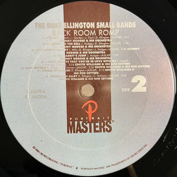 Duke Ellington : The Duke Ellington Small Bands: Back Room Romp (LP, Comp, RM)