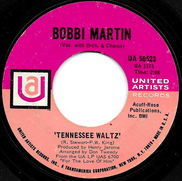 Bobbi Martin : Your Cheatin' Heart / Tennessee Waltz (7", Single)