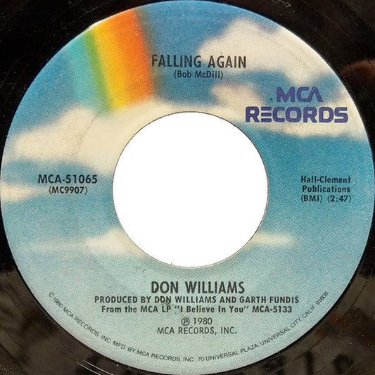 Don Williams (2) : Falling Again (7", Single, Pin)