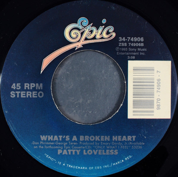 Patty Loveless : Blame It On Your Heart (7", Single)