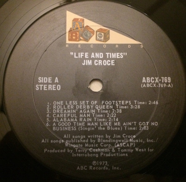 Jim Croce : Life And Times (LP, Album, Ter)