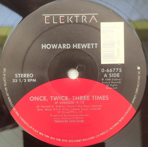 Howard Hewett : Once, Twice, Three Times (12")