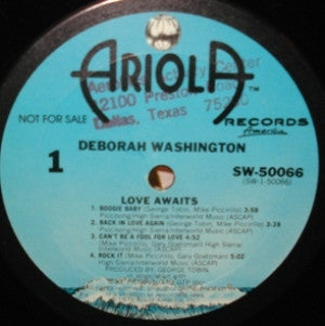 Deborah Washington : Love Awaits (LP, Album, Promo)