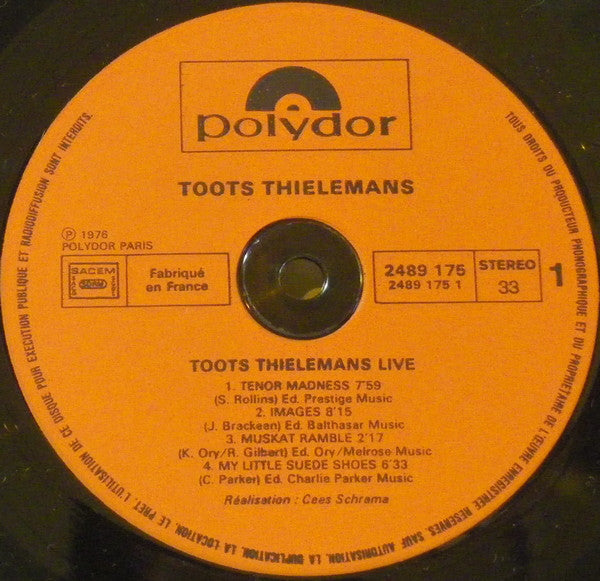 Toots Thielemans : Live (LP, Album)