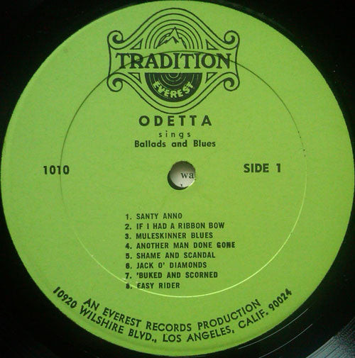 Odetta : Sings Ballads And Blues (LP, Album, RE, Gre)