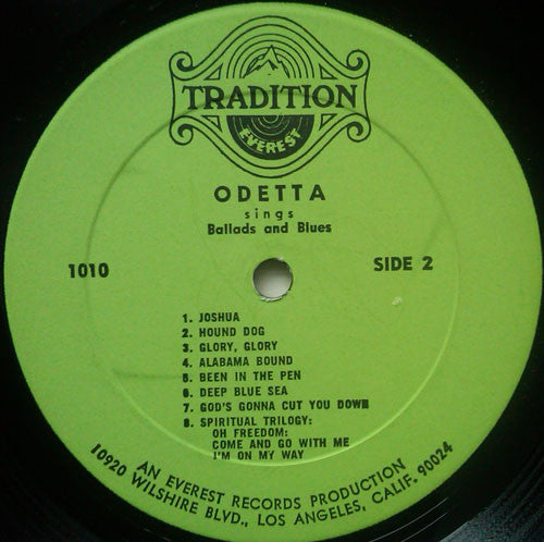Odetta : Sings Ballads And Blues (LP, Album, RE, Gre)