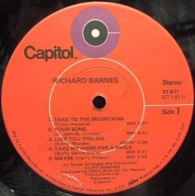 Richard Barnes : Richard Barnes (LP, Album)