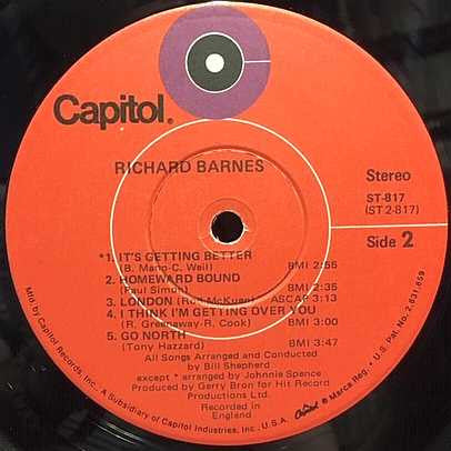 Richard Barnes : Richard Barnes (LP, Album)