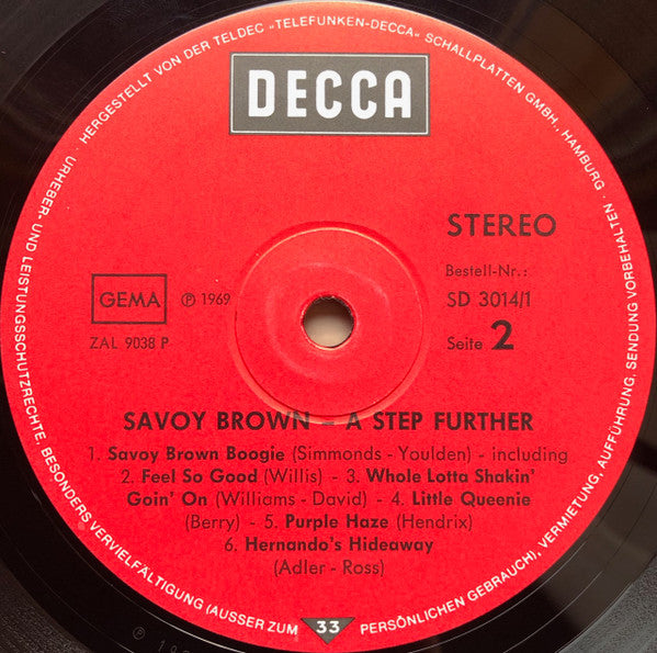 Savoy Brown : A Step Further / Blue Matter (LP, Album, RE + LP, Album, RE + Comp, Gat)