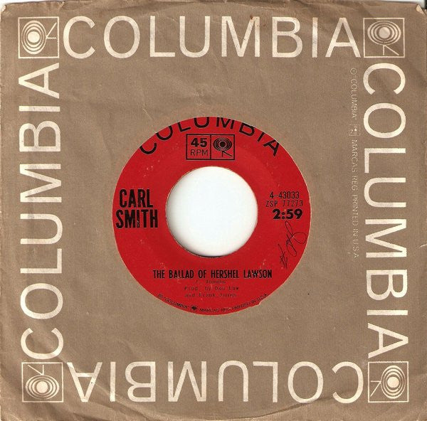 Carl Smith (3) : Take My Ring Off Your Finger (7", Single)