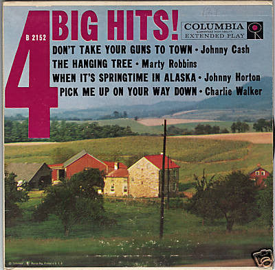 Johnny Cash / Marty Robbins / Johnny Horton / Charlie Walker (2) : 4 Big Hits! (7", EP)