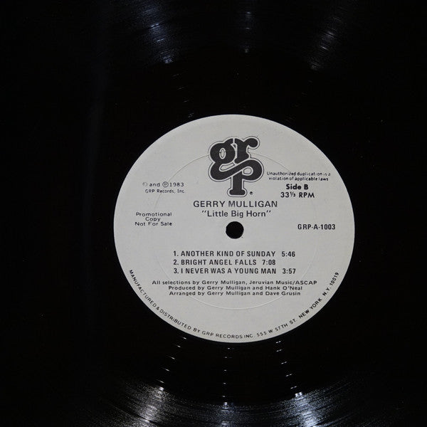 Gerry Mulligan : Little Big Horn (LP, Promo)