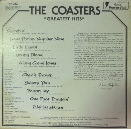 The Coasters : Greatest Hits (LP, Album)