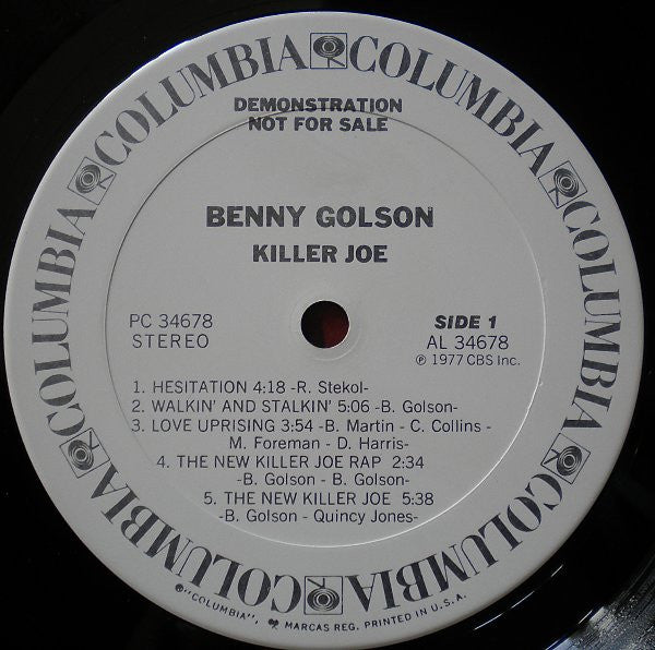 Benny Golson : Killer Joe (LP, Album, Promo)