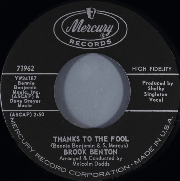 Brook Benton : Hit Record (7", Styrene)