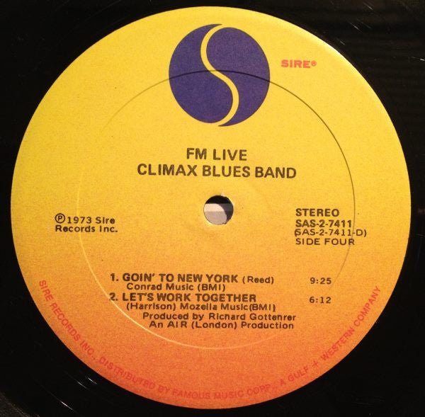 Climax Blues Band : FM / Live (2xLP, Album, Son)