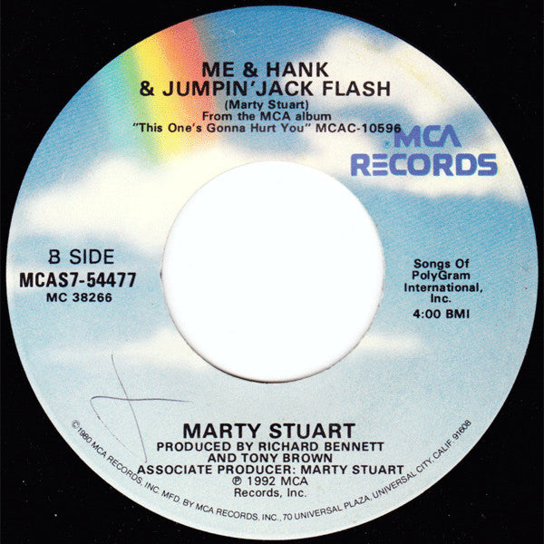 Marty Stuart : Now That's Country / Me & Hank & Jumpin' Jack Flash (7", Single)