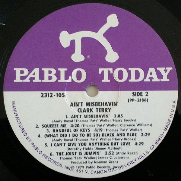 Clark Terry : Ain't Misbehavin' (LP, Album, Als)