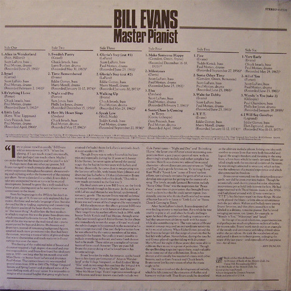 Bill Evans : Master Pianist (3xLP, Comp + Box)