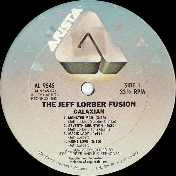 Jeff Lorber Fusion* : Galaxian (LP, Album, San)
