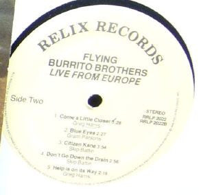 Flying Burrito Brothers* : Live From Europe (LP, Album)