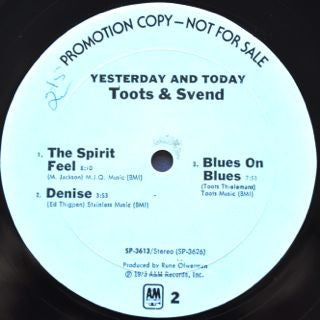 Toots* And Svend* : Yesterday And Today (LP, Album, Promo)