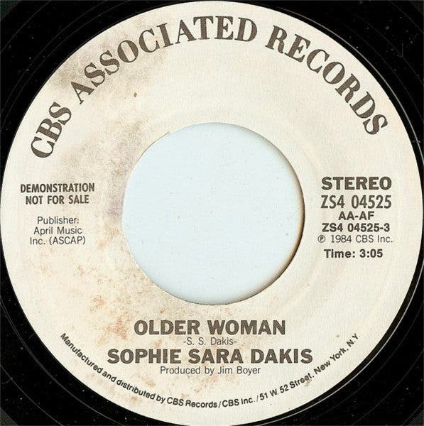 Sophie Sara Dakis : Older Woman (7", Single, Promo)