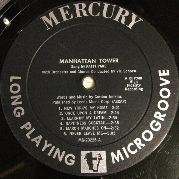 Patti Page : Manhattan Tower (LP, Album)