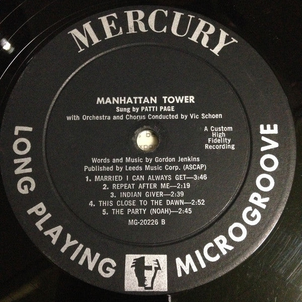 Patti Page : Manhattan Tower (LP, Album)