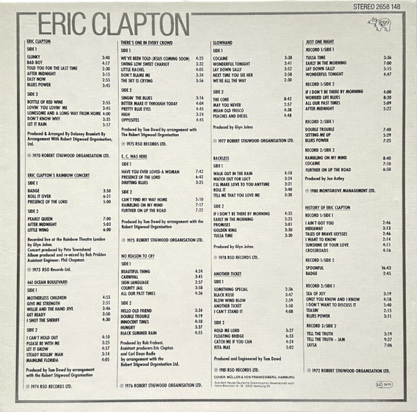 Eric Clapton : Eric Clapton (13xLP, Comp + Box)