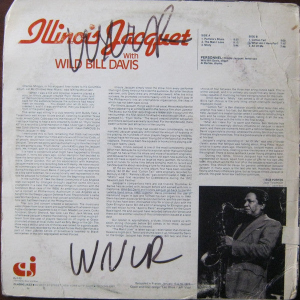 Illinois Jacquet With Wild Bill Davis : Illinois Jacquet With Wild Bill Davis (LP, Album)