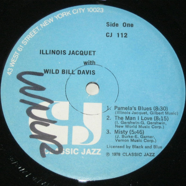 Illinois Jacquet With Wild Bill Davis : Illinois Jacquet With Wild Bill Davis (LP, Album)