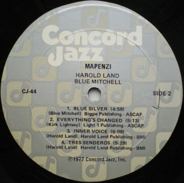 The Harold Land / Blue Mitchell Quintet : Mapenzi (LP, Album)