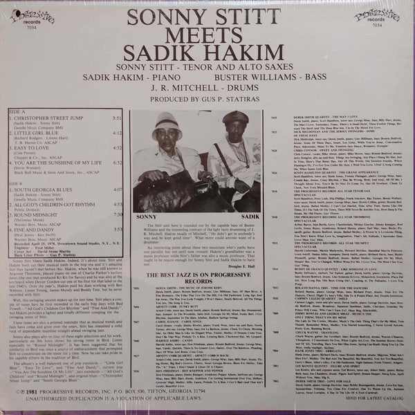 Sonny Stitt, Sadik Hakim : Sonny Stitt Meets Sadik Hakim (LP, Album, RE)