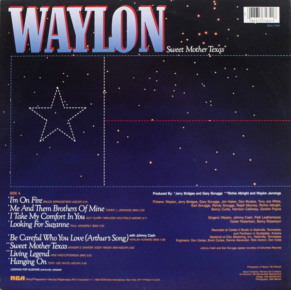 Waylon* : Sweet Mother Texas (LP, Album)