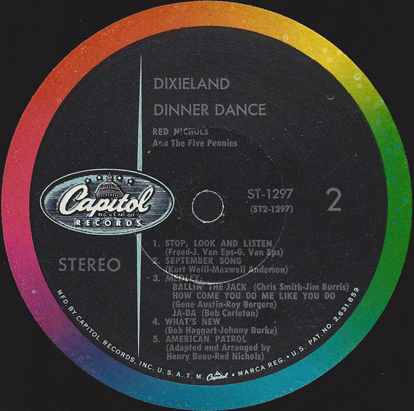 Red Nichols And His Five Pennies : Dixieland Dinner Dance (LP, Album)