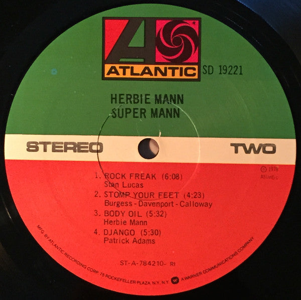 Herbie Mann : Super Mann (LP, Album, RI )