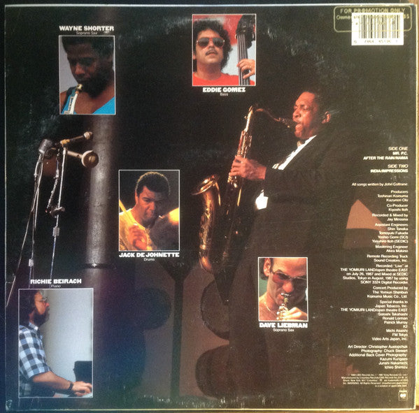 Wayne Shorter, Eddie Gomez, Jack DeJohnette, David Liebman, Richard Beirach : Tribute To John Coltrane - Live Under The Sky (LP, Album)