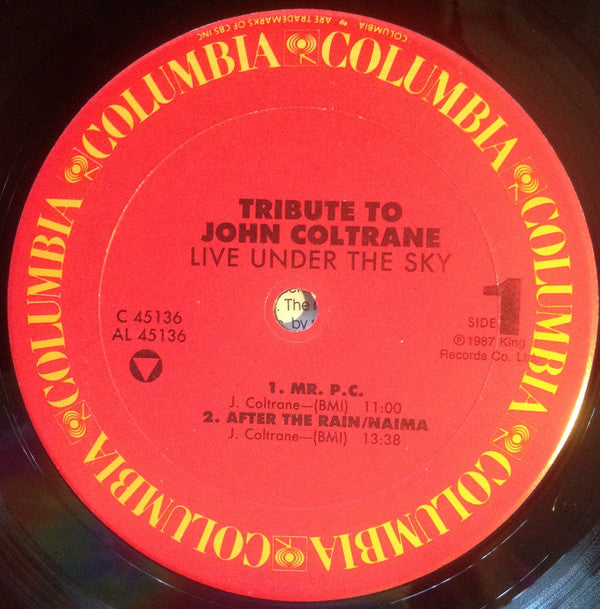 Wayne Shorter, Eddie Gomez, Jack DeJohnette, David Liebman, Richard Beirach : Tribute To John Coltrane - Live Under The Sky (LP, Album)